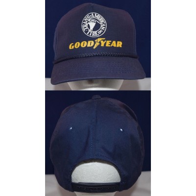 Vintage Good Year TransAmerican Tire Inc. 5 Panel Corded Hat  Cap Blue Snapback  eb-37899362